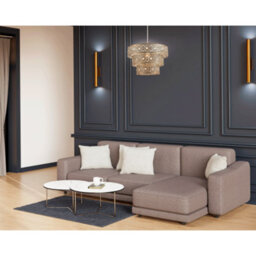 Happy Homewares Polished Gold Acrylic Gem Moroccan Style Triple Tier Pendant Lighting Shade - thumbnail 6