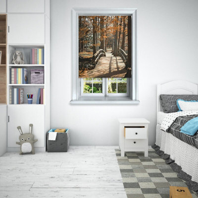 Lister Cartwright Photographic Blackout Roller Blinds For Bedroom Windows - (60 X 140 Cm) - Park Bridge - image 1