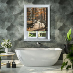 Lister Cartwright Photographic Blackout Roller Blinds For Bedroom Windows - (60 X 140 Cm) - Park Bridge - thumbnail 5