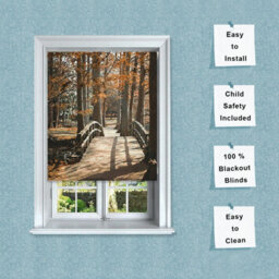 Lister Cartwright Photographic Blackout Roller Blinds For Bedroom Windows - (60 X 140 Cm) - Park Bridge - thumbnail 3
