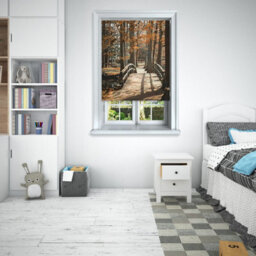 Lister Cartwright Photographic Blackout Roller Blinds For Bedroom Windows - (60 X 140 Cm) - Park Bridge - thumbnail 1