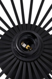 Thehotsale E26 60W Black Modern Semi-Flush Metal Lantern Shape Ceiling Light - thumbnail 2