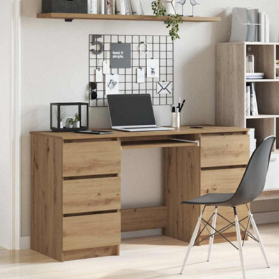 Walplus Writing Desk Artisan Oak 140X50X77 Cm Engineered Wood - image 1