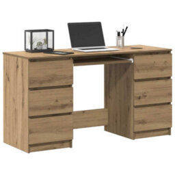 Walplus Writing Desk Artisan Oak 140X50X77 Cm Engineered Wood - thumbnail 3