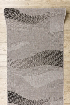 RugsX Runner Sizal Floorlux Design 20212 Silver / Black 70 Cm  70X310 Cm - image 1