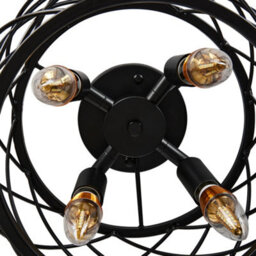 Komore 4-Light Black Iron Semi Flush Ceiling Light,e14 - thumbnail 6