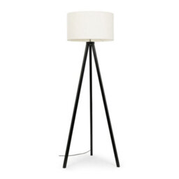 Valuelights Barbro Black Tripod Floor Lamp With Cream Boucle Shade - thumbnail 4