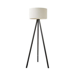 Valuelights Barbro Black Tripod Floor Lamp With Cream Boucle Shade - thumbnail 7