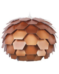 Wyld And Coco Matte Copper Pinecone Pendant With Globe Shade, 60Cm Diameter, 176Cm Drop - thumbnail 3