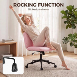 Criss Cross Legged Office Chair Height Adjustable Pink - thumbnail 5