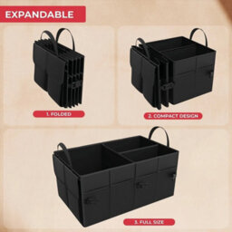 Foldable Large Heavy Duty Car Boot Storage Organiser Bag - thumbnail 3