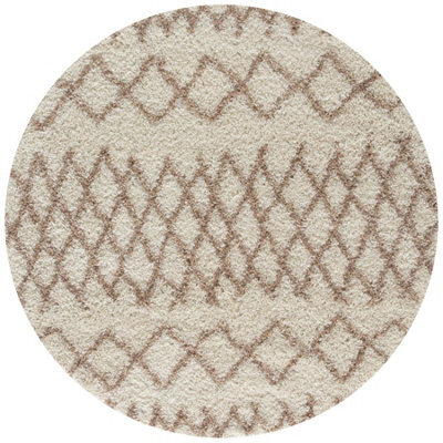 The Rugs Moroccan Shaggy Rugs And Runners Soft Fluffy Tribal Design High Pile Ivory And Beigeliving Room Kitchen Hallway 930 - image 1