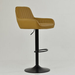 Lakeland Furniture Bronx Light Tan Brown Black Gas Lift Base Bar Stool - thumbnail 4