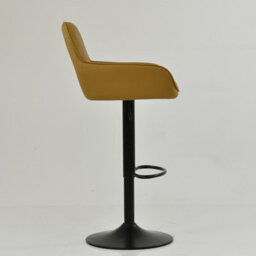 Lakeland Furniture Bronx Light Tan Brown Black Gas Lift Base Bar Stool - thumbnail 5
