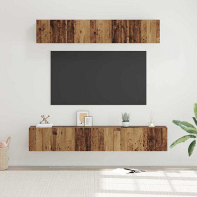 Berkfield Tv Cabinet Set 5 Pcs Old Wood Standard Medium Engineered Wood - image 1