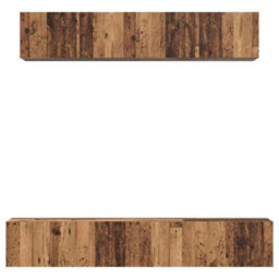 Berkfield Tv Cabinet Set 5 Pcs Old Wood Standard Medium Engineered Wood - thumbnail 7