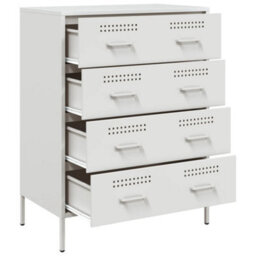 Berkfield Sideboard White 68X39X89 Cm Steel - thumbnail 9