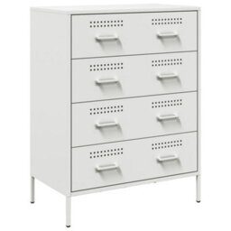 Berkfield Sideboard White 68X39X89 Cm Steel - thumbnail 2
