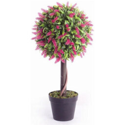 Best Artificial 2Ft / 60Cm Pink Lavender Ball Tree Plant Garden Office Conservatory Tropical Indoor Outdoor - thumbnail 1