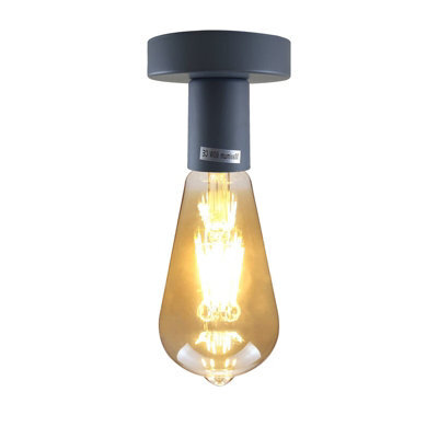 Vintage-Semi Flush Mount Light Fitting Metal Easy Fit E27 Ceiling Fitting Living Room Kid Room - image 1