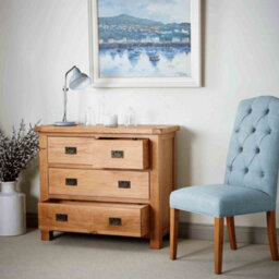 Zelah Oak 2 Over 2 Chest Of Drawers Fully Assembled - By Roseland Furniture - thumbnail 9