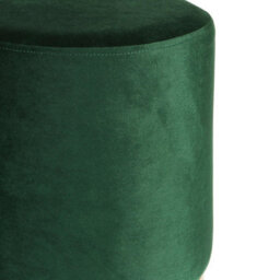 Harbour Housewares Round Velvet Foot Stool - Green - Modern Dressing Table Pouffe Footstool Vanity Seats Vanity Chair Pouf - thumbnail 4