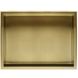 Recessed Bathroom Shelf Rea 8 30X45X10 Brush Gold - thumbnail 4