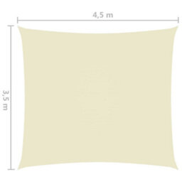 Berkfield Sunshade Sail Oxford Fabric Rectangular 3.5X4.5 M Cream - thumbnail 6