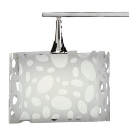 Luminosa Lighting Luminosa Lupin Linear Pendant 2 Light E27 Line Large, Gloss White, White Acrylic, Polished Chrome - thumbnail 9