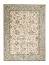 Ivory Aqua Luxurious Traditional Easy To Clean Rug For Dining Room Bed Room And Living Room-107Cm X 168Cm - thumbnail 9
