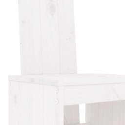 Berkfield 7 Piece Garden Bar Set White Solid Wood Pine - thumbnail 5