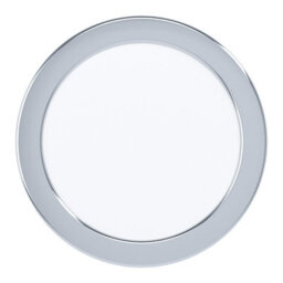 Sleek Chrome Steel 10.5W Round Led Flush Downlight For Walls And Ceilings - thumbnail 1