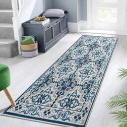 Ameha Non Slip Printed Rug Modern Bedroom Living Room Runner Rug Geometric Carpet Kitchen Floor Mat( Luna, 60X220 Cm) - thumbnail 2