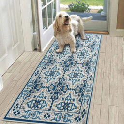 Ameha Non Slip Printed Rug Modern Bedroom Living Room Runner Rug Geometric Carpet Kitchen Floor Mat( Luna, 60X220 Cm) - thumbnail 4
