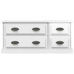 Berkfield Durable Tv Cabinet High Gloss White 100X35.5X45 Cm Engineered Wood - thumbnail 6