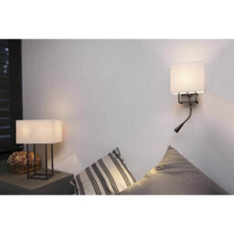 Luminosa Lighting Luminosa Vesper 1 Light Indoor Wall Light Reading Lamp Brown With Shade, E14 - thumbnail 2