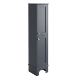 Plum&clay Beckett Blue Grey Floor Standing Bathroom Tall Storage Unit (H)1618mm (W)360mm