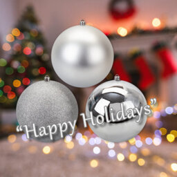 Christmas Bauble Decoration Hanging Tree Ornament X 3 14Cm Silver - thumbnail 4