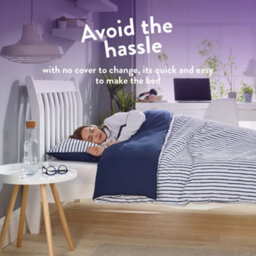 Slumberdown Coverless Comfort Duvet Single 10.5 Tog 2N1 Design Matching Pillowcase Reversible All Year Round Navy Printed Washable - thumbnail 3