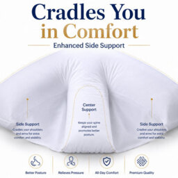 CHILIMILII Batwing Pillow Hollowfiber Filled Neck Back Head Shoulder Support Soft Fluffy Batwing Cushions - thumbnail 4