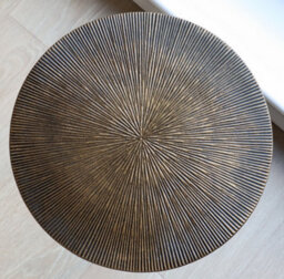 Aspect Furniture Hiba Nest Of 2 Tables, Sunburst Top, Antique Bronze - thumbnail 6