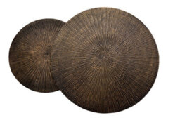 Aspect Furniture Hiba Nest Of 2 Tables, Sunburst Top, Antique Bronze - thumbnail 4