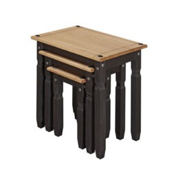Mews Corona Nest Of 3 Tables Black Solid Mexican Pine - thumbnail 2