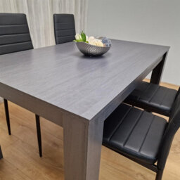 Kosy Koala Dining Table And 4 Chairs  Black Dark Grey Leather Chairs Wood Dining Set Furniture - thumbnail 6