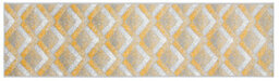 Bravich Hard Wearing Hessian Backed Stair Runner Kitchen Mat - Texas Gold, Grey & White Chevron - 60X540Cm (2'x18') - thumbnail 3