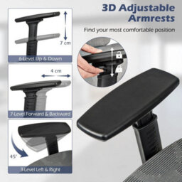 Swivel Executive Computer Desk Chair Mesh Office Chair Adjustable - thumbnail 6