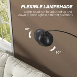 Homcom Arc Floor Lamp For Living Room, Free Standing Tall Lamp, Black - thumbnail 5