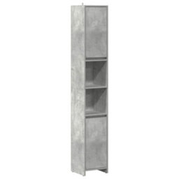 Berkfield 4 Piece Bathroom Furniture Set Concrete Grey Engineered Wood - thumbnail 4