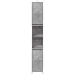 Berkfield 4 Piece Bathroom Furniture Set Concrete Grey Engineered Wood - thumbnail 5