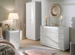 Broadway 5 Drawer Chest With Led Lights In White Gloss (Ready Assembled) - thumbnail 3